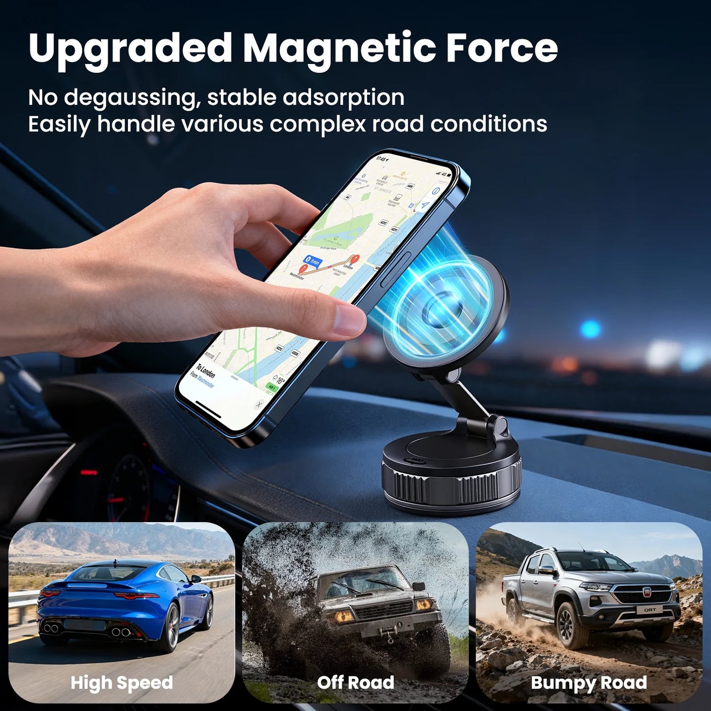 Phone Holders for Your Car - Mag-Safe Car Mount - 360° Adjustable Phone Mount for Your Car Compatible for Iphone 17 Pro Max 16 15 14 13 12 Air Plus, Car Essentials Accessories